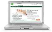 Laptop with the TD homepage on the screen