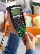 Image of a customer using Interac Direct Payment